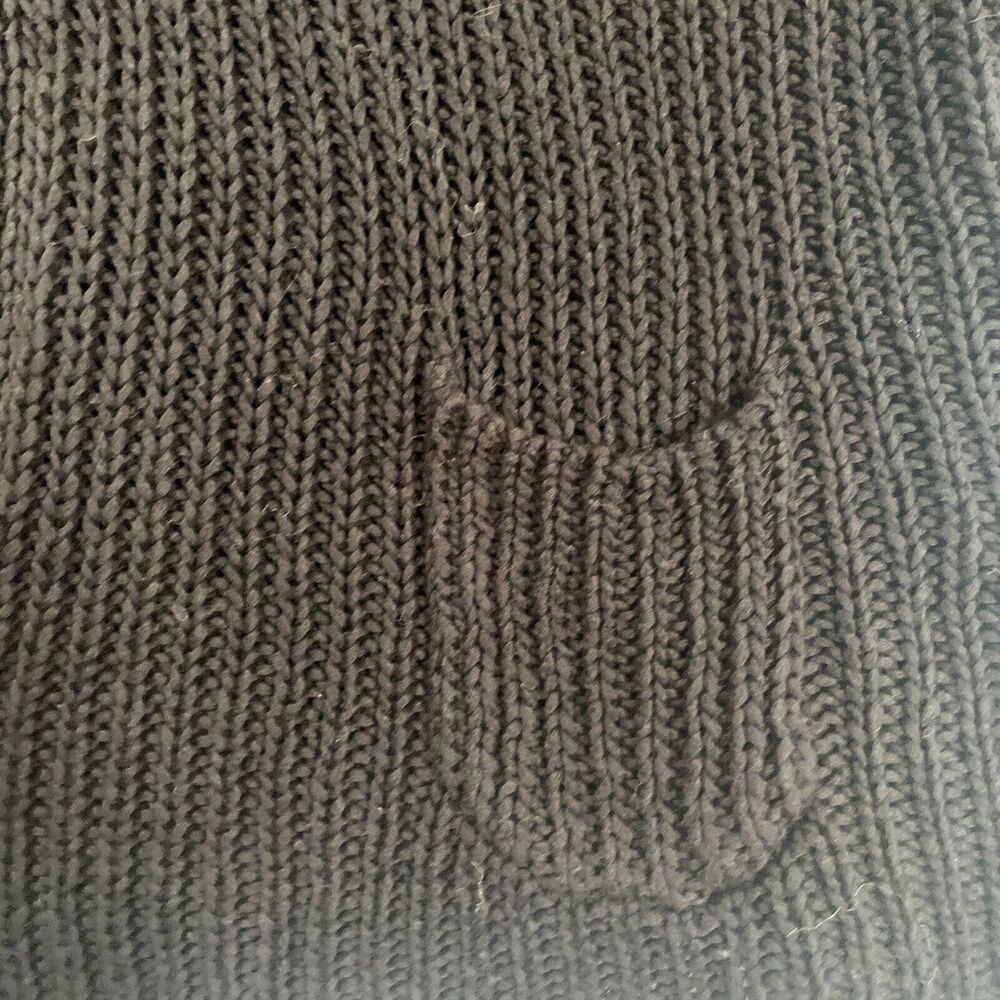 J Jill Cardigan Sweater M Black V Neck Single Button 100% Cotton, Shawl Collar - Picture 4 of 10